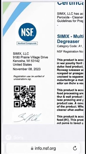 Chef's Secret Weapon: Simix Multi-Surface Cleaner - NSF Registered for the Toughest Kitchen Jobs! 🧼