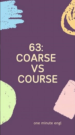 Coarse vs Course | Confusing English Words Explained with Examples #vocabs