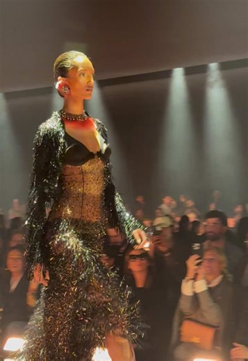 #monatougaard walks #schiaparelli AW26/27 #tiktokfashion #pfw #modeltok