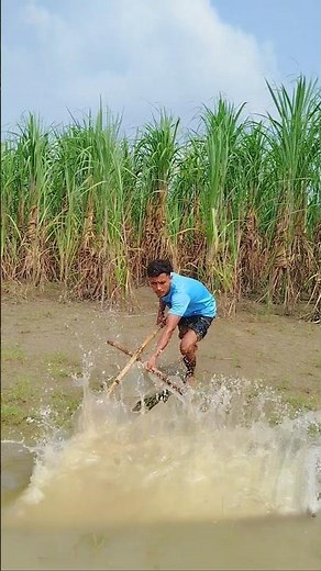 Moving the drag net through the river current feels like bonding with nature #fishing