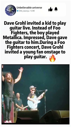 Kid shreds Metallica onstage #funny