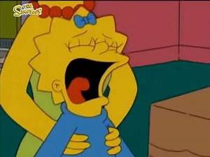 maggie crying the simpsons