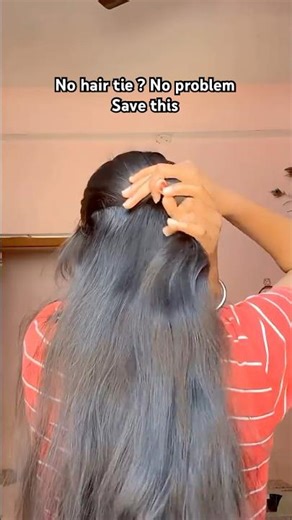 No hair tie ? No problem | use this hack #viral #hairstyle #hack #shorts #ytshorts