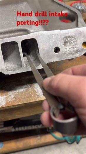 Porting my Sbc Victor Junior intake!!! #automobile #viral #shortvideos #diy #builtnotbought