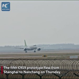 China's 5th #C919 jet flies from Shanghai to Nanchang to conduct further tests | China Xinhua Sci-Tech