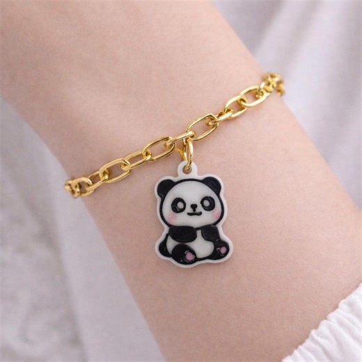 Panda Bear Bracelet for Animal Lovers. Fun Animal Layered Jewelry and Gifts. - Etsy