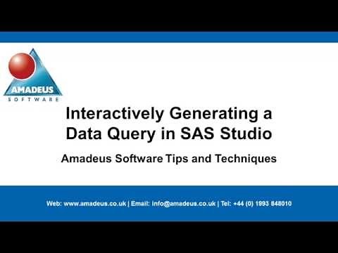 SAS Tip: Interactively Generating a Data Query in SAS Studio