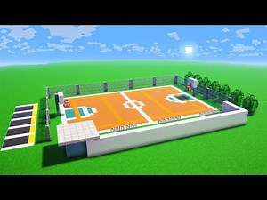 Minecraft Basketball Court 1.21 Tutorial - How to Build a Basketball Court in Minecraft