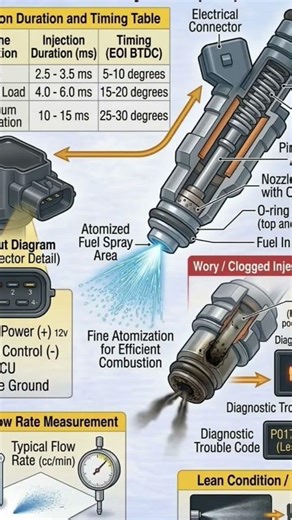 #Automotive Fuel Injector🧑‍🔧 #de Inyectores🧑‍🔧 #Injector Resistance Table🧑‍🔧