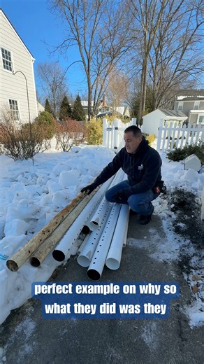 This pipe was removed from an older drainage setup. The orange buildup is iron ochre, caused by bacteria when no mud filter is used — restricting water flow over time. The stone shown is what belongs in the trench around the pipe, helping filter water and keep debris out. The old system also used an undersized 3-inch perforated pipe. At Rightway, we upgrade to 4-inch perforated PVC for better drainage and long-term protection. 💧🛠️ #water #snow #pipes #construction #informative #waterproofing |