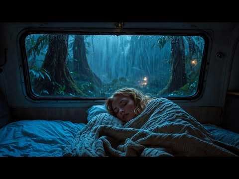 Fall Asleep in Minutes 💤 Heavy Rain on Caravan Roof | Cozy Ambience for Deep Sleep