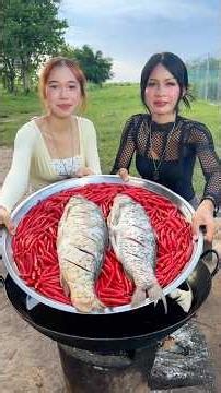 Cooking yummy deep fried fish with chili recipe