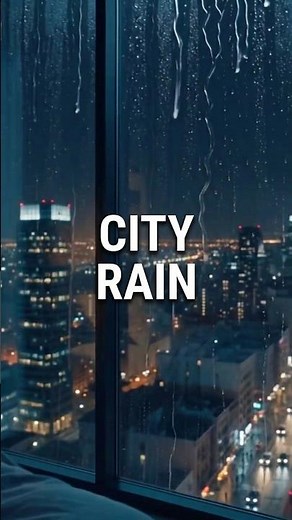 Rain Sounds for Sleeping Black Screen 🌧️ City Traffic Downtown Balcony (Full 11 hour Link)