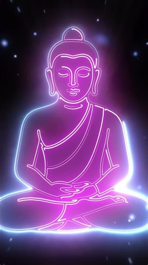 Neon Buddha Meditation Loop Background 4K • Deep Relaxation & Sleep Backdrop (No Music)