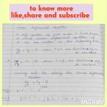 2 forms of linear differential equation @differentialequations6483 higher mathematics #solve ODE