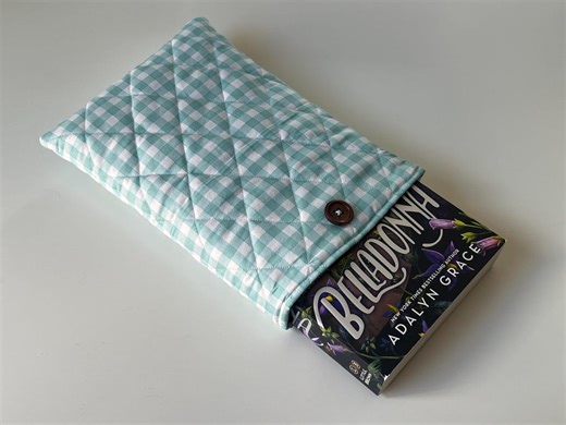 Quilted Book Sleeve and Bookmark - Etsy