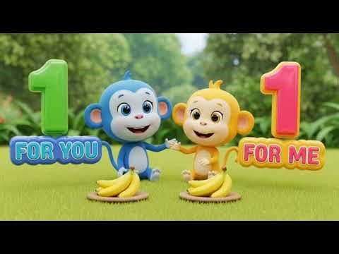 Milo Learns to Share 🐒 | Counting to 5 | Preschool Moral Story for Kids