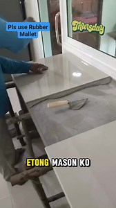 183K views · 578 reactions | Laying out tiles usually uses rubber mallet for hammering, sometimes the tile setter uses the wooden handle of the regular hammer. #concreteformedblocks #fbreelsfypシ゚viralシ #fbreels #reelsfb #houseandlotforsaleph #construction #contractor #constructionlife #building #viralvideos | Concrete Formed Blocks | Facebook