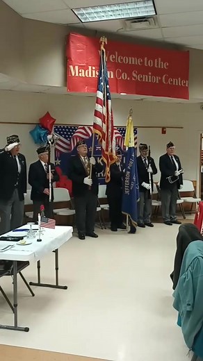 Post 201 served as Color Guard for the Madison County Senior Center's Veterans Ceremony. | American Legion Post 201 - West Jefferson, Ohio
