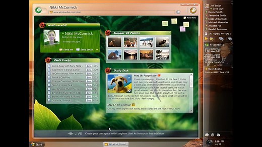 Microsoft Windows Longhorn Live Prototype 20032004
