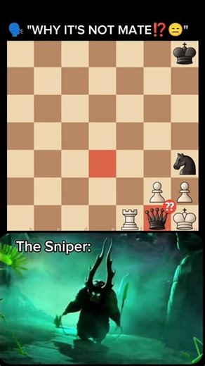 Only real chess players know why this is not checkmate yet ⁉️. 🤫😈