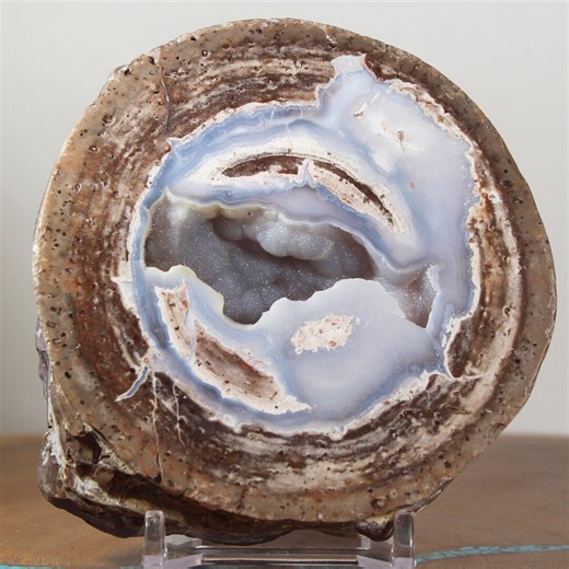 Dugway Geode Half Deep Blue Quartz Boytroidal Chamber: Juab County Utah - Etsy