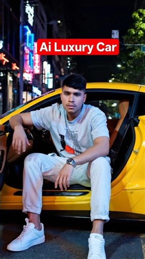 Ai Night Luxury Car 🚗 /Tutorial Filter Short video vairal shorts 📸