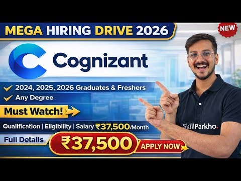 Cognizant Mega Hiring 2024, 2025 & 2026 Batch | Any Degree Eligible | Salary, Eligibility & Apply