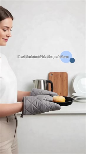 Fish-Shaped Silicone Half-Glove Clipper, Cotton-Added Thick Insulation Anti-Hot, High-Temperature Microwave Oven Heat Resistant Glove #bakinggadgets #removablehandlecookware #softballglove #customglove #fridgeaccessories #microwavableplush #siliconebaking #cleaninggloves #fridgeaccessory #microwavableslippers