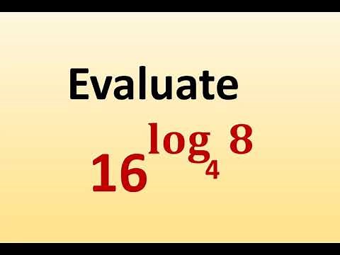 Evaluate 16 log base 4 of 8 - Method 1