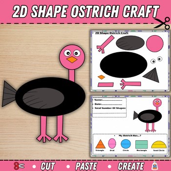 2D Shape Ostrich Craft | Zoo Animals Math Activity | Build a Pelican Geometry