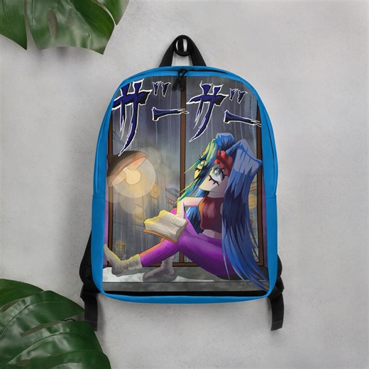 Rainy Day Anime Girl Backpack • Manga Art Book Lover - Etsy