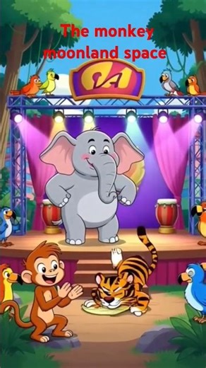 🐒🚀 The Monkey Goes to the Moon (3D Animation Story)#subscribe to my channel