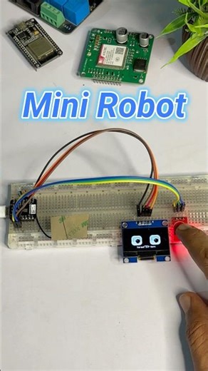 🤖 Robot Face Animation on OLED | ESP32-S3 + Touch Sensor | Yarana IoT Guru #mini #robot #iot #esp32