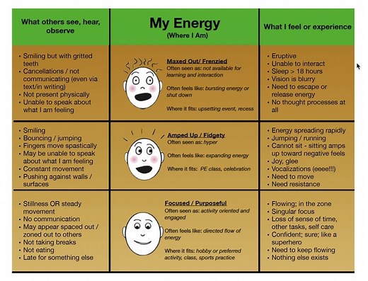 JÂcqûelyn Fede discusses the process of filling out the Autism Level UP "My Energy" Support here for herself. Definitely worth a listen! Remember My Energy is desinged so that ~ 1) It can be used for everyone, not just those that can fill out out themselves. 2) It validates the individual's experience because it strives to capture individual experience, not a norm. 3) It is an important step in the Autism Level UP! regulation process focused on providing support rather than fitting into a mold. 