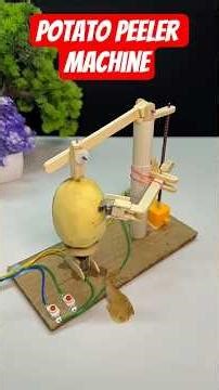 Potato Peeler Machine Using DC Motor 🤯 | Smart DIY Kitchen Hack #shorts #kitchentech #motorbuilding