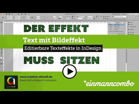 InDesign: Editierbarer Text mit Bildeffekt
