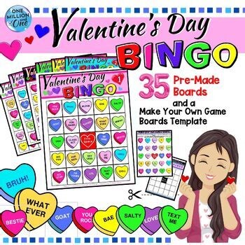 Valentine’s Day BINGO Game Classroom Party Activity | Elementary, Middle, High