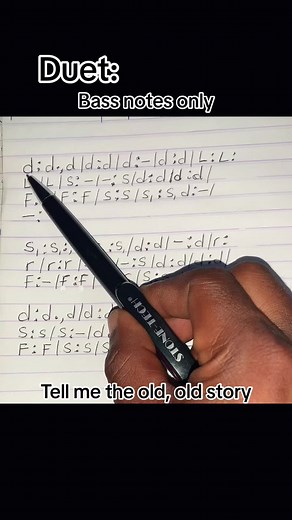 Tell Me the Old, Old Story Hymn Duet Bass Notes