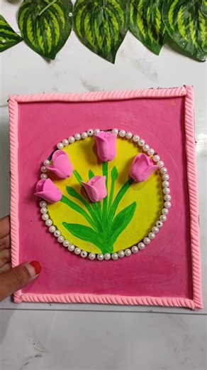 DIY 3d Tulip 🌷 Painting #art #shortsfeed #diycrafts #diy#craft #3dart #artwork #creative #shorts//