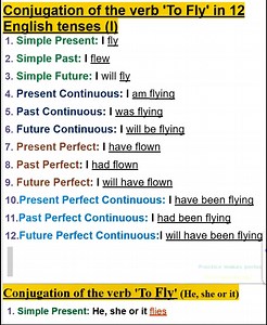 54K views · 628 reactions | Verb 'To Fly' in 12 English tenses | Empowering English Learning | Facebook