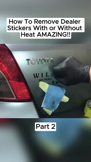 Easy Car Dealer Sticker Removal Methods Without Heat | Tutorial