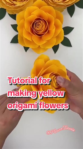 DIY Tutorial: Yellow Origami Flower Making Guide