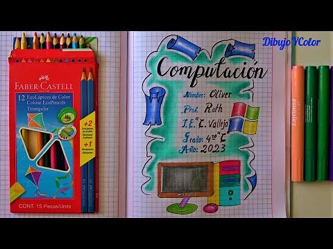 ¡¡ MIRA !! Carátula de COMPUTACIÓN 2023 muy fácil / PORTADAS / TÍTULOS