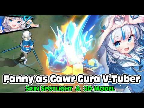 3D MODEL!! Script Skin Fanny as Gawr Gura Hololive-EN |x| VTuber Gura