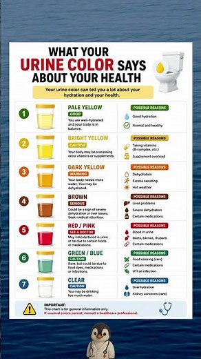 🚽 What Your Urine Color Says About Your Health Hydration & Warning Signs