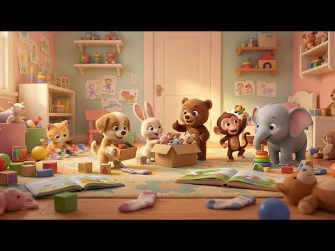 Animals Clean Their Room | Tidy-Up Song for Toddlers