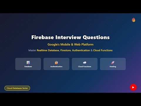 Firebase Interview Questions 2025 - Complete Guide (Realtime DB, Firestore, Auth)