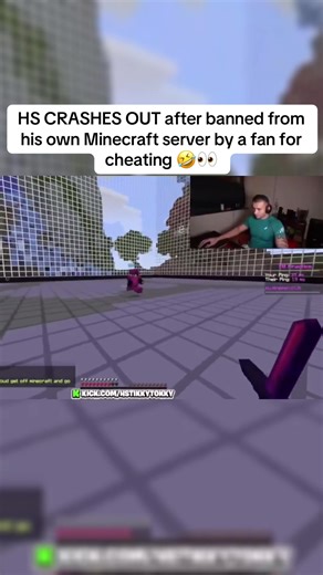 Bro Got Banned From His OWN Minecraft Server 💀 #Hs #hstikkytokky #minecraft #funny #crashout