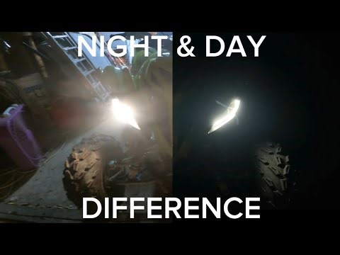 Raptor 700R Gets $200 Headlight Upgrade - Huge Difference!!